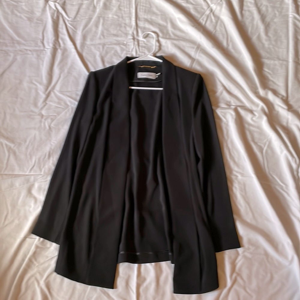 Calvin Klein Black Open Front Blazer